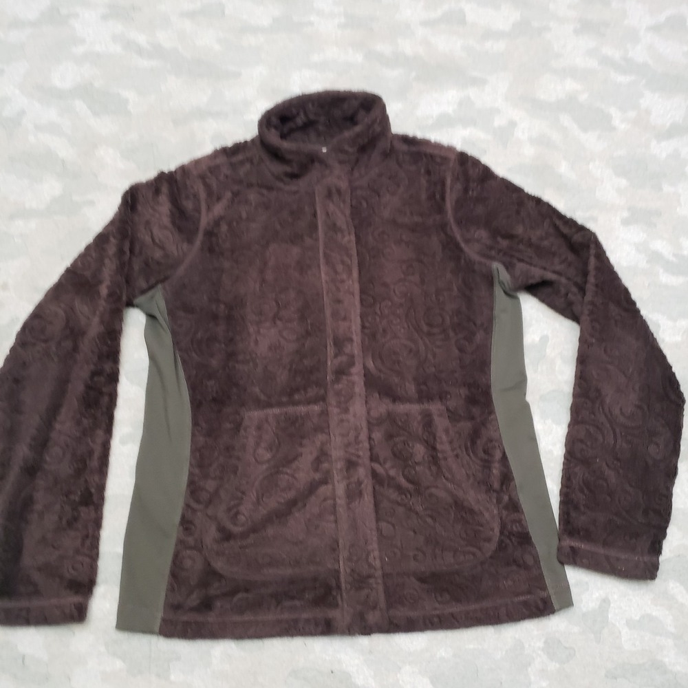 REI Jacket Womens Small Brown Full Zip Fleece Outdoors